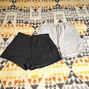 2-for-1 Stars Above Charcoal Colored ☆ Grey Flannel Shorts Size Small